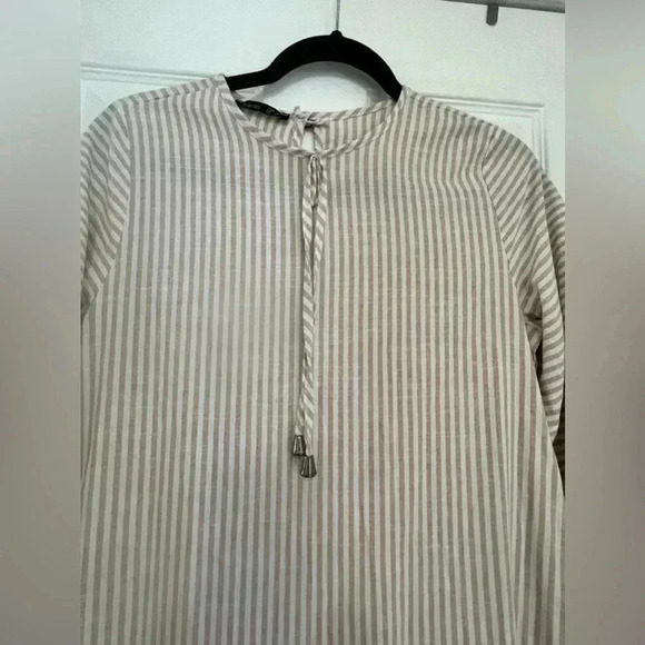 Tavin women’s Maxi striped dress flare sleeves , tiered Sz 6 - Picture 12 of 12